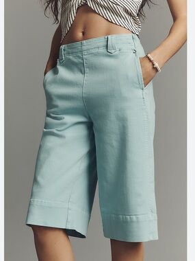 Anthropologie Maeve Sea Blue Bermuda Shorts
